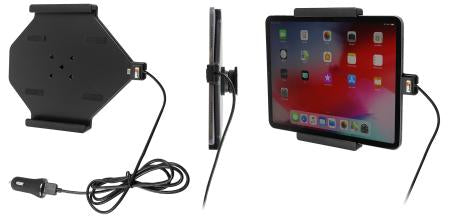 Brodit Fahrzeug-Dock für Apple iPad Air 10,9" (4. Gen.), iPad Pro 11" (1.–2. Gen.) – Zigarettenanzünder, USB