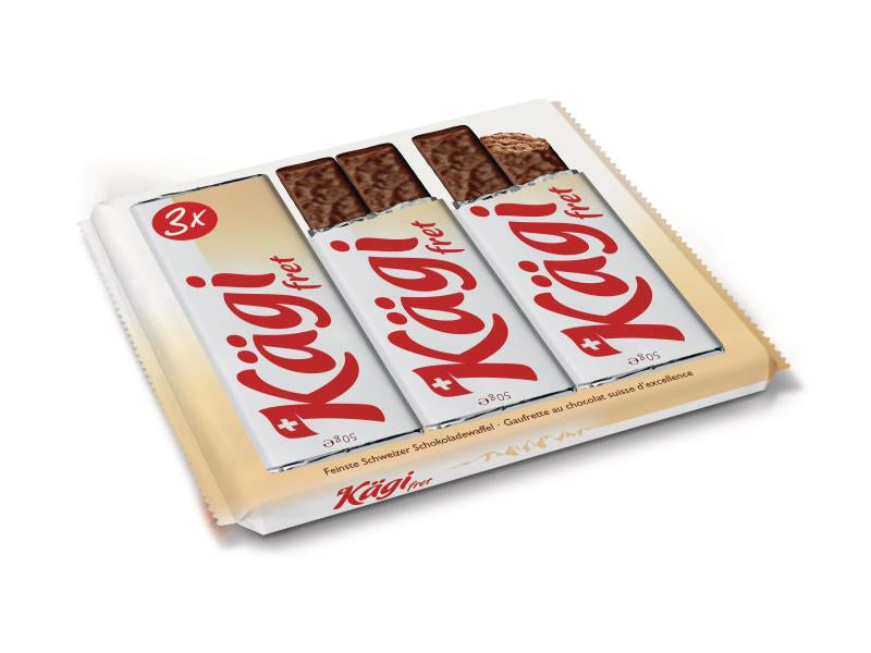 Kägi Fret Waffelgebäck – Milchschokolade – 3 × 50 g