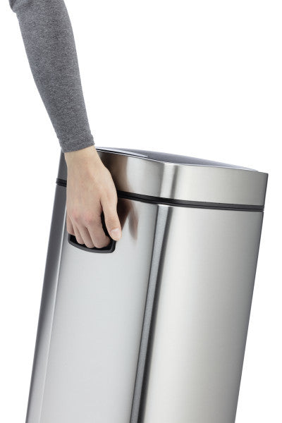 Durable Abfallcontainer – 21 l – mit Deckel – Edelstahl – Ø 270 × H 570 mm