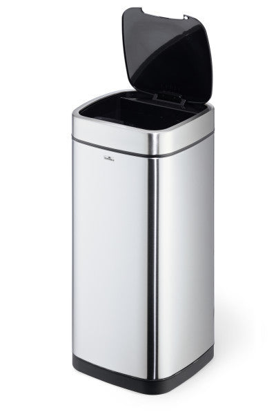 Durable Abfallcontainer – 35 l – mit Deckel – Edelstahl – Ø 305 × H 690 mm – kontaktloser Sensor