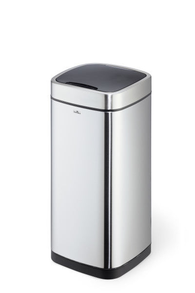 Durable Abfallcontainer – 35 l – mit Deckel – Edelstahl – Ø 305 × H 690 mm – kontaktloser Sensor