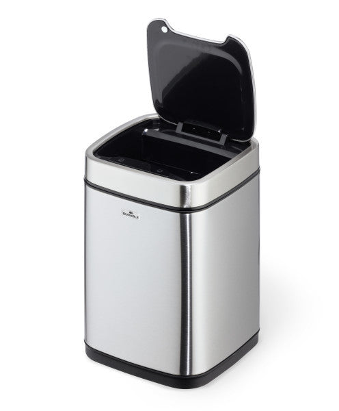 Durable Tisch-Abfallbehälter – 6 l – mit Deckel – Edelstahl – Ø 210 × H 315 mm