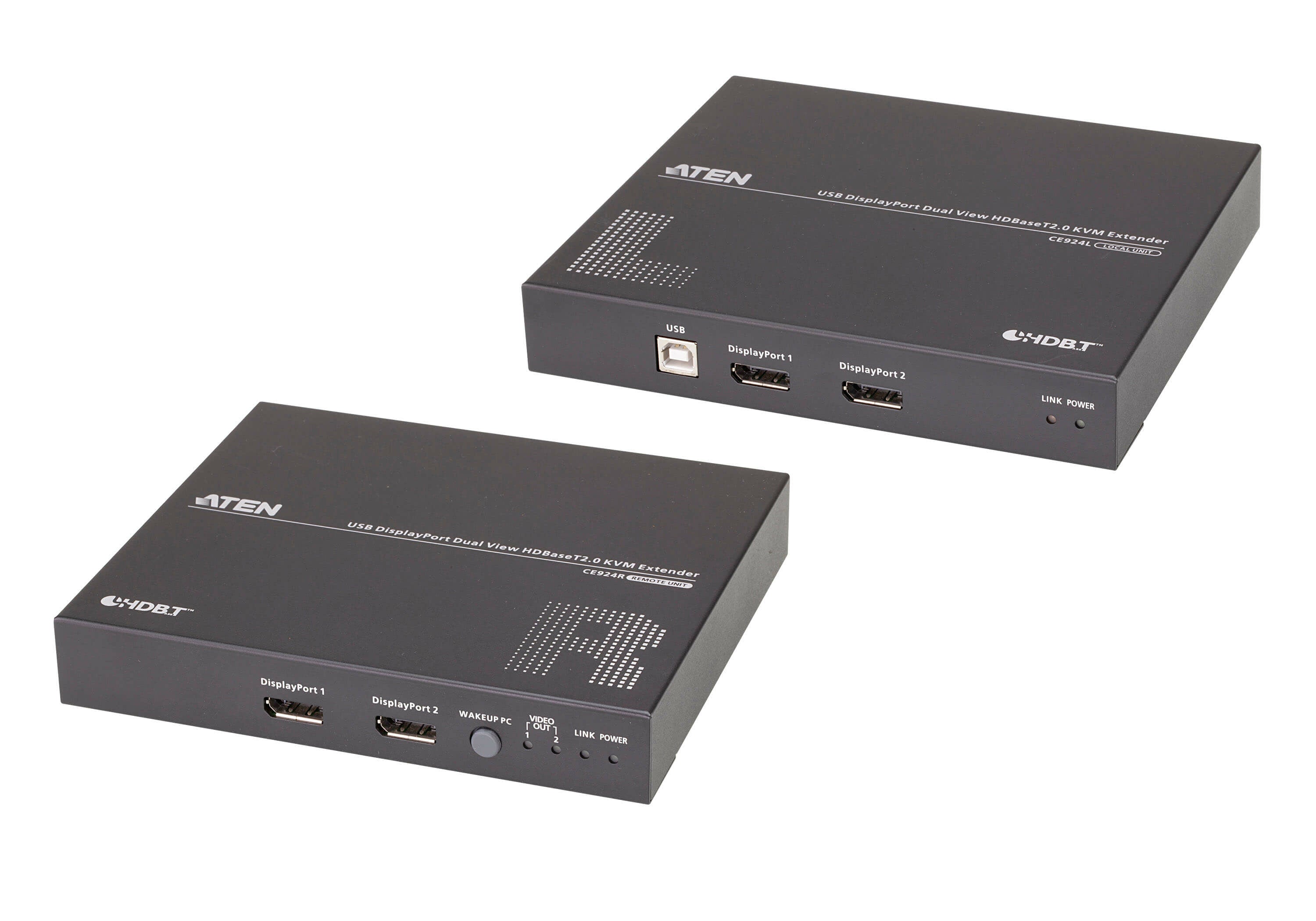 ATEN DisplayPort KVM-Extender über HDBaseT, bis 100 m, 4K (4096 × 2160), Set, inkl. DisplayPort- & USB-Kabel