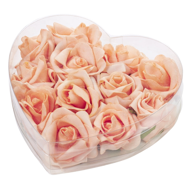 HobbyFun Streu-Rosen, Rose, 5 cm, Set à 12, rosa, Kunststoff
