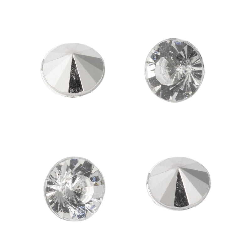 HobbyFun Streuteile, Diamant, Kunststoff, transparent, 1 cm, 120 Stk