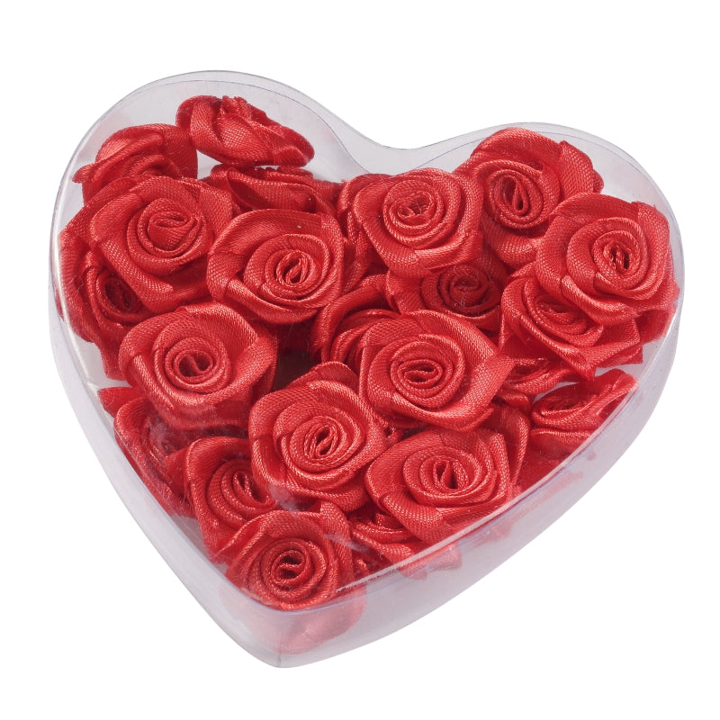 HobbyFun Dekosteine/Dekogranulat, Kunststoff, Rose, Grün, Ø 2 cm, 30 Stk.