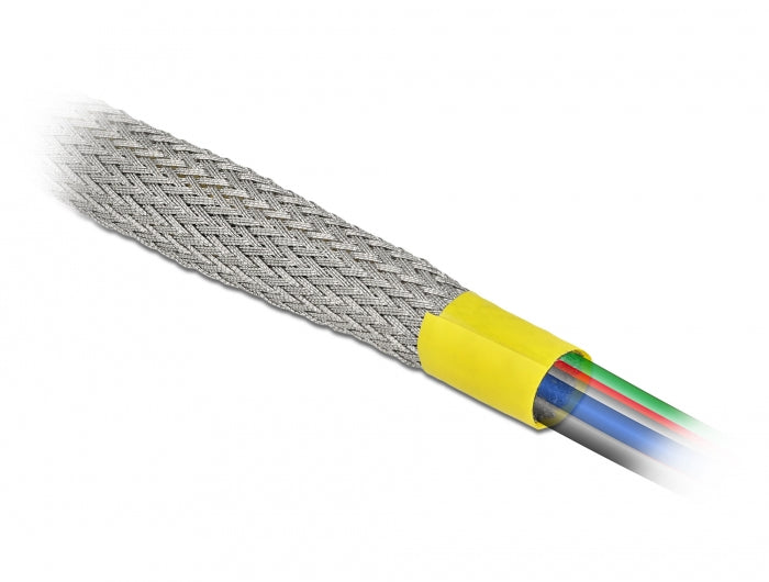 DeLOCK Kabelschlauch, Ø 25 mm × 2 m, EMV-Abschirmung, dehnbar – grau