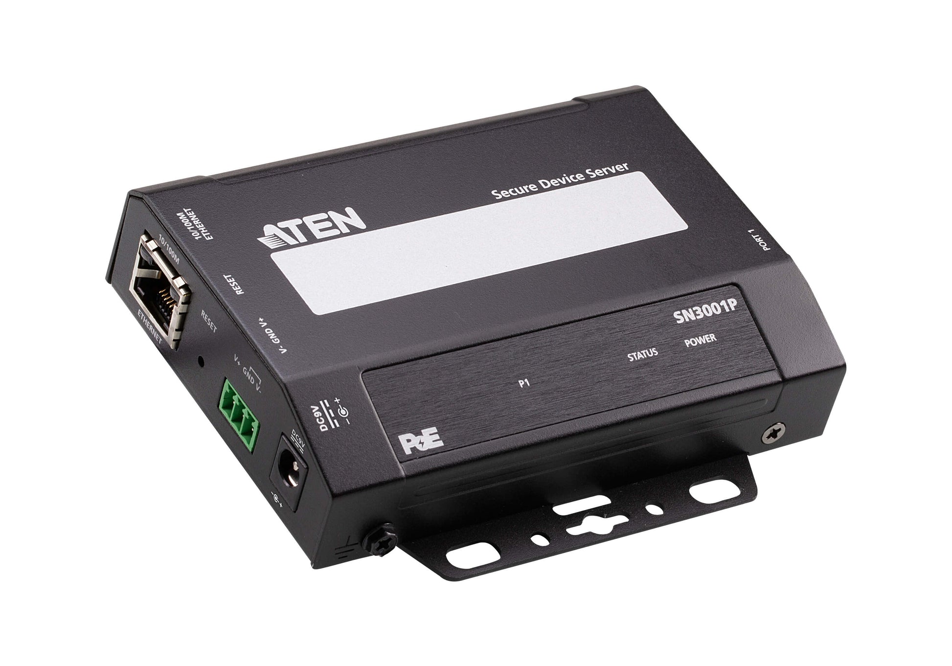 ATEN SN3001P – Serial-over-IP-Einheit – 1× RS-232, 1× RJ-45, Metallgehäuse, DIN-Schiene