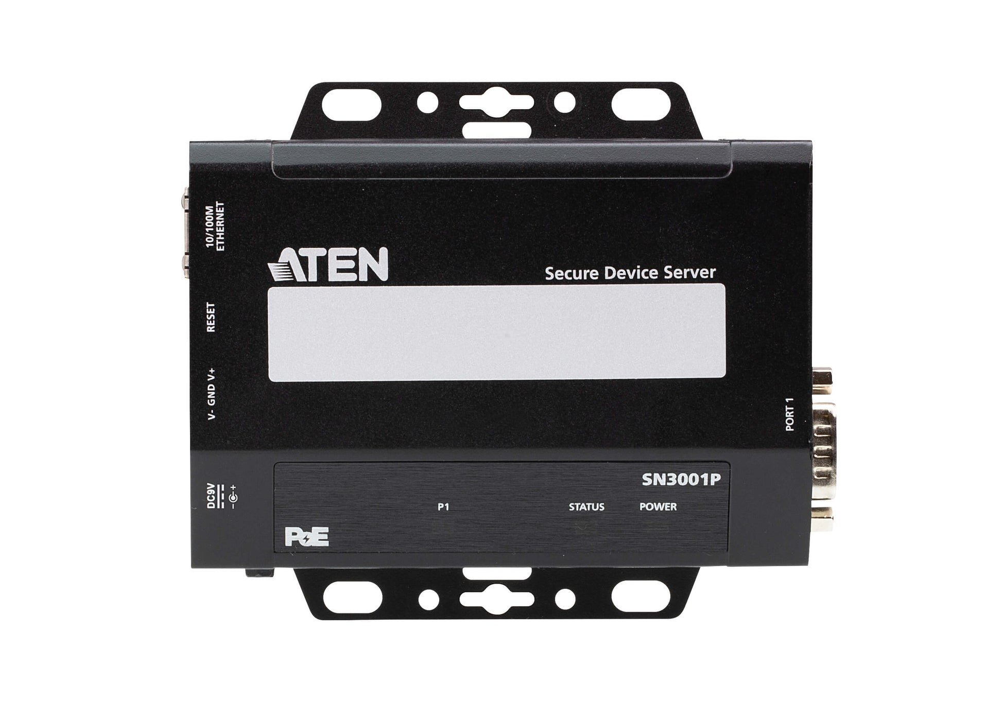 ATEN SN3001P – Serial-over-IP-Einheit – 1× RS-232, 1× RJ-45, Metallgehäuse, DIN-Schiene