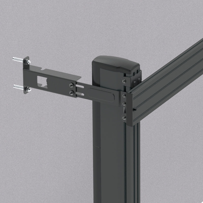 Hagor CPS – Schienenadapter für CPS-Alu Säulen (z. B. 3228/3232/3207), Schwarz