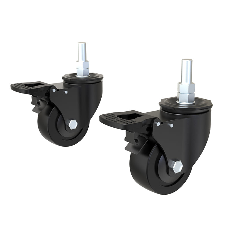Hagor CPS – Rollen-Set (2er), mit Feststellmechanismus, für Stellfüsse 3203/3206, Schwarz