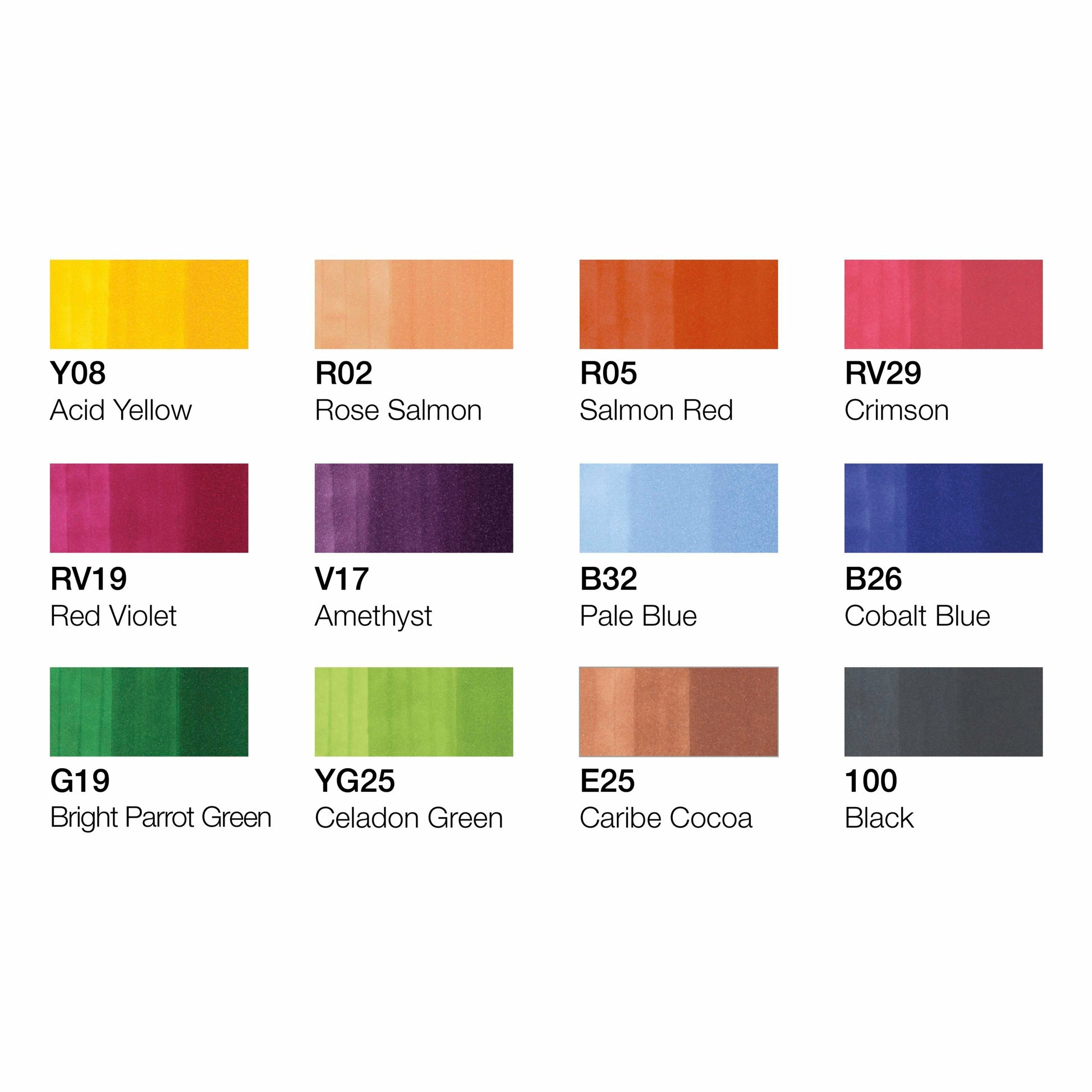 Copic Permanentmarker – Mehrfarbig, 12er Set