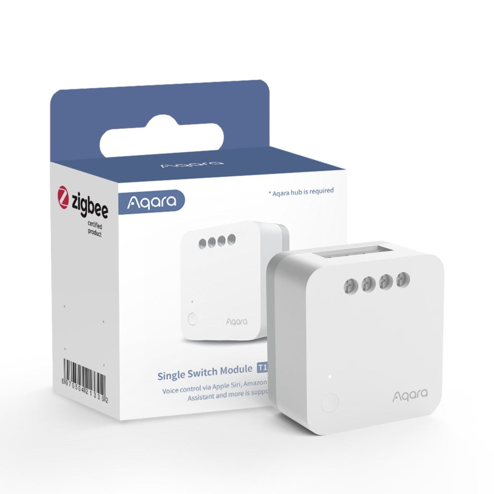 Aqara T1 – Zubehör – Schaltaktor (ohne Neutralleiter), Zigbee – für Amazon Alexa, Google Assistant, Apple Siri