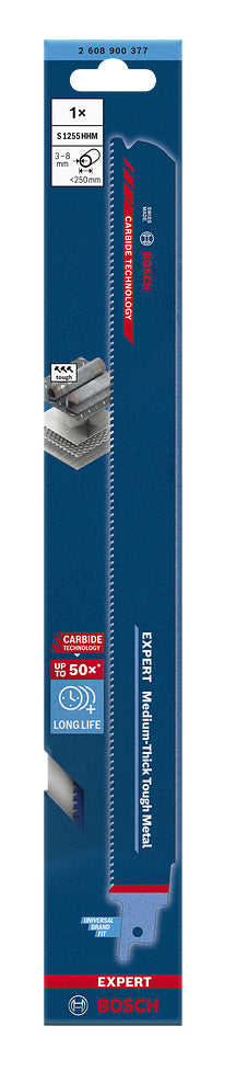 Bosch Säbelsägeblatt 250 mm Hochkohlenstoffstahl (HCS) – für Metall – 1 Stk
