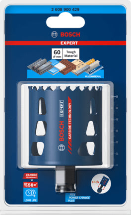 Bosch Lochsäge, Tough Material, EXPERT, 60 mm, blau, rot