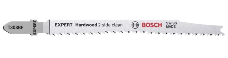 Bosch Stichsägeblatt, EXPERT Hardwood 2-SEITIG SAUBER, T308 BF, 117 mm, Edelstahl, 5 Stk.
