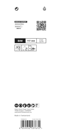 Bosch Stichsägeblatt, EXPERT Hardwood 2-SEITIG SAUBER, T308 BF, 117 mm, Edelstahl, 5 Stk.