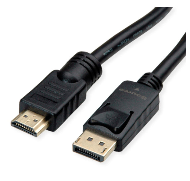 ROLINE DisplayPort auf HDMI Kabel DP 1.2 4K 60 Hz – 7,5 m – aktiv