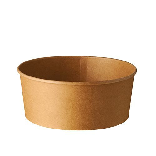 Papstar Salatschale Pappe – 750 ml, Ø 15 cm, H 60 mm, braun, 50 Stück