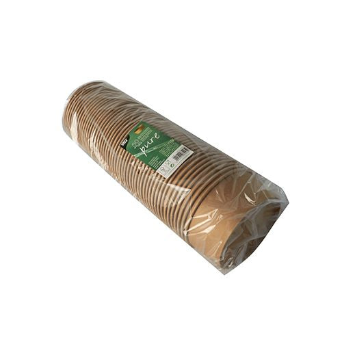 Papstar Salatschale Pappe – 750 ml, Ø 15 cm, H 60 mm, braun, 50 Stück