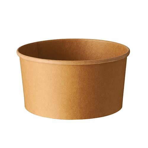 Papstar Salatschale Karton – 1000 ml, Ø 150 mm, H 75 mm, braun, 50 Stück