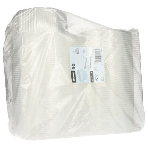 Papstar Take-away-Box, PP – 750 ml, 130×130×61 mm, transparent – 50 Stk.