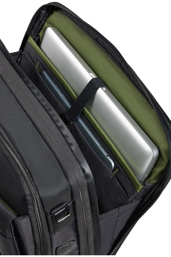 Samsonite Notebook-Tasche – 20/24 l, für Notebooks bis 15,6", Polyester, schwarz, 43 × 31 × 13,2/21,5 cm