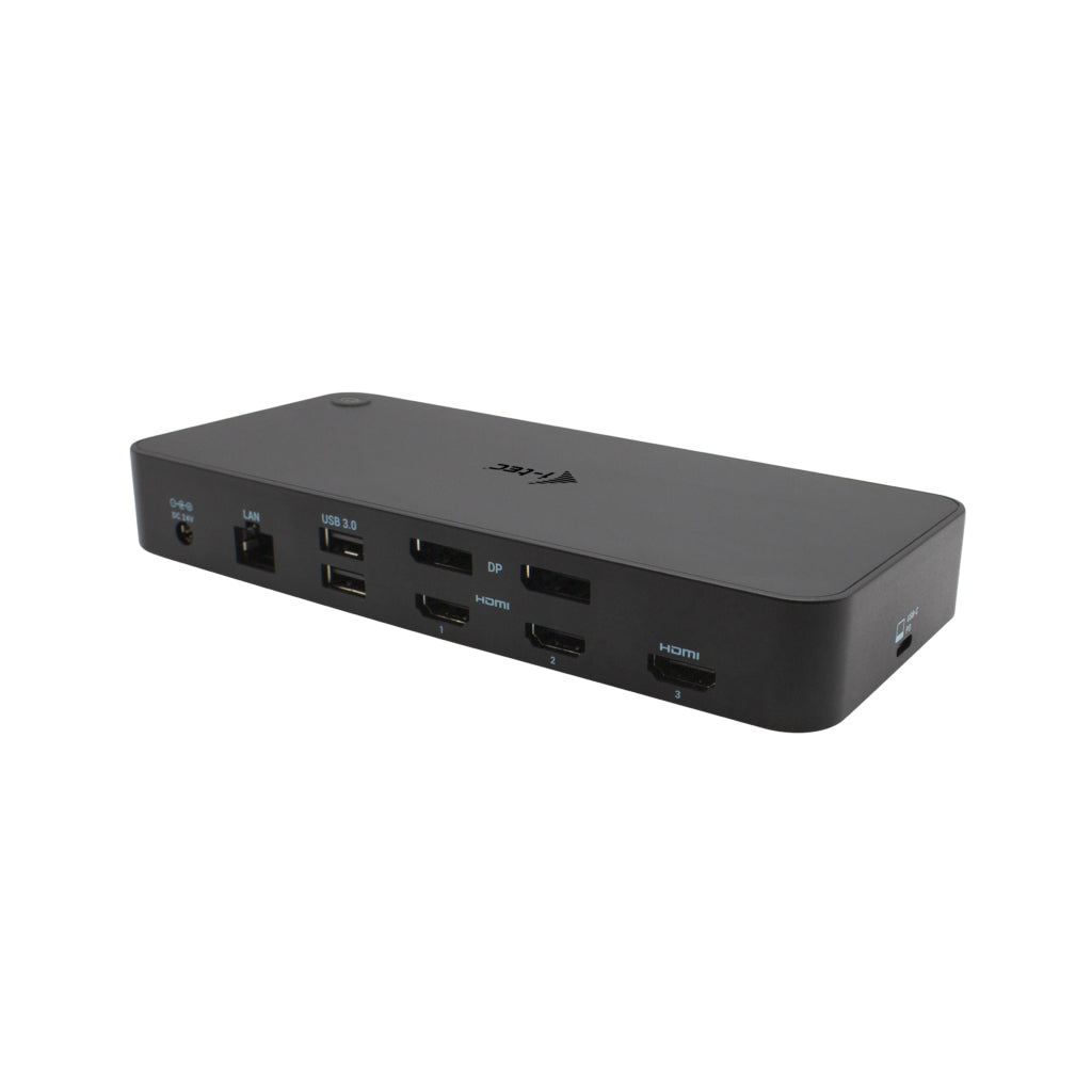 i-tec Dockingstation – USB-C, 2× DP, 3× HDMI, 3× USB-A, 100 W PD, GbE, 3,5 mm Audio, für Windows/Mac/Linux
