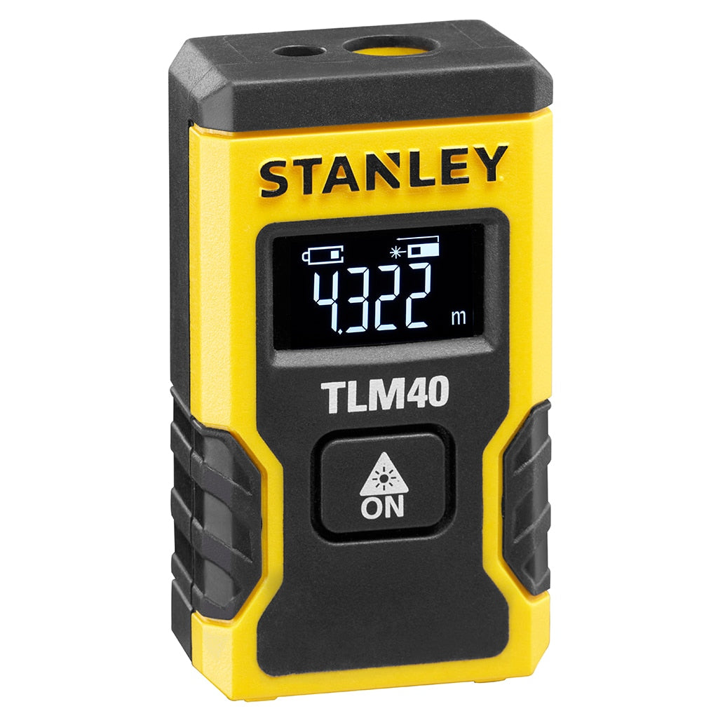Stanley Laserentfernungsmesser TLM40, Kunststoff, Gelb/Schwarz, inkl. USB-Kabel