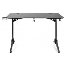 Vonyx Rollbarer Computertisch, 1'200×750×600 mm, bis 100 kg, mit Beleuchtung, schwarz