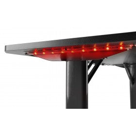 Vonyx Rollbarer Computertisch, 1'200×750×600 mm, bis 100 kg, mit Beleuchtung, schwarz