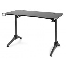 Vonyx Rollbarer Computertisch, 1'200×750×600 mm, bis 100 kg, mit Beleuchtung, schwarz