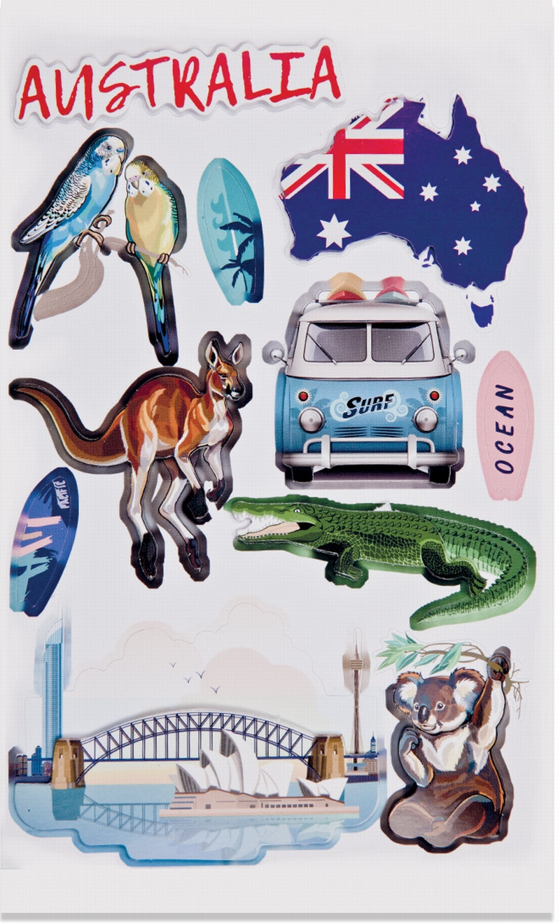 HobbyFun Sticker, Sehenswürdigkeit, mehrfarbig, 1 Stk, 11 × 17 cm
