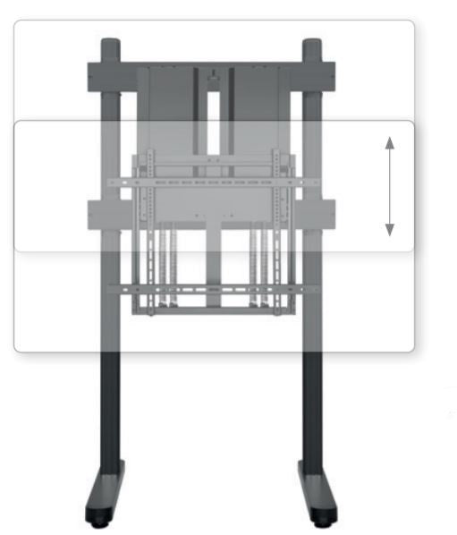 Hagor HP Counterbalanced – Displayständer, für 46–70", VESA 800×400, bis 60 kg, höhenverstellbar, schwarz