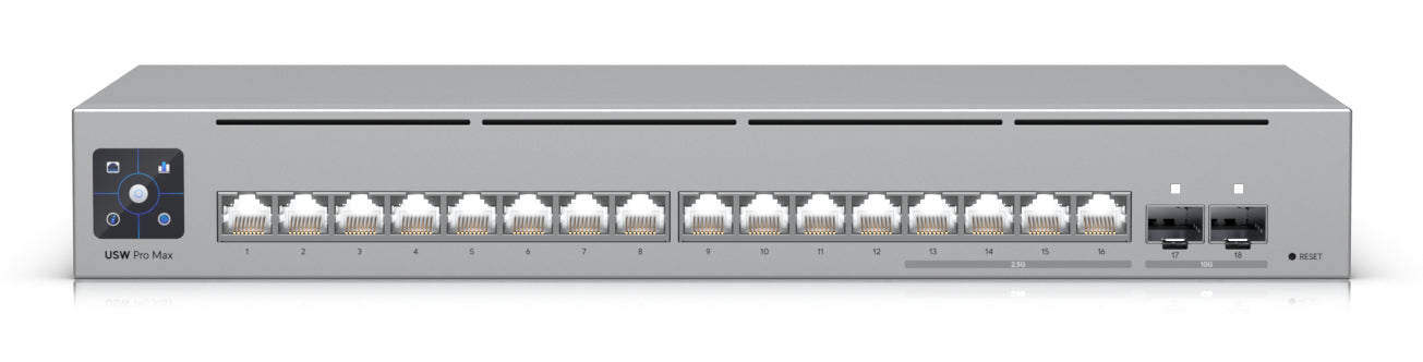 Ubiquiti Pro Max 16 – Managed Switch – 16×2.5G, 2×SFP+, L3, 1U