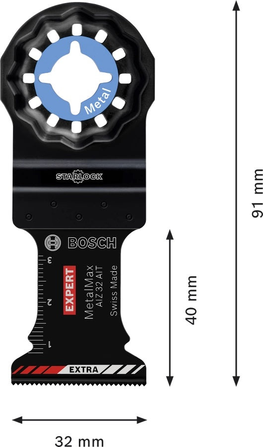 Bosch Professionelles EXPERT MetalMax AIZ 32 AIT Sägeblatt 32 × 40 mm – für Metall – 1 Stk