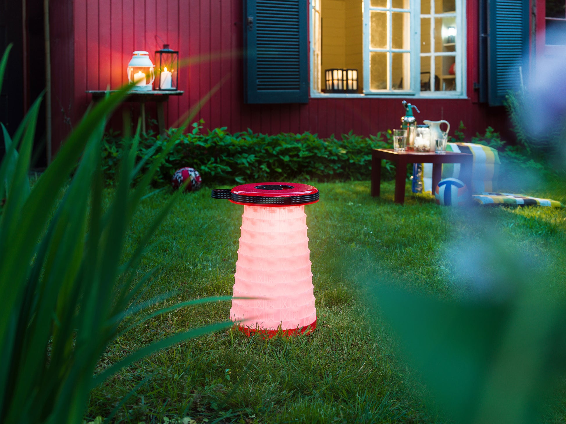 Wedo Hocker Sittoglow – Sitzhöhe 7–42 cm, 130 kg, Rot