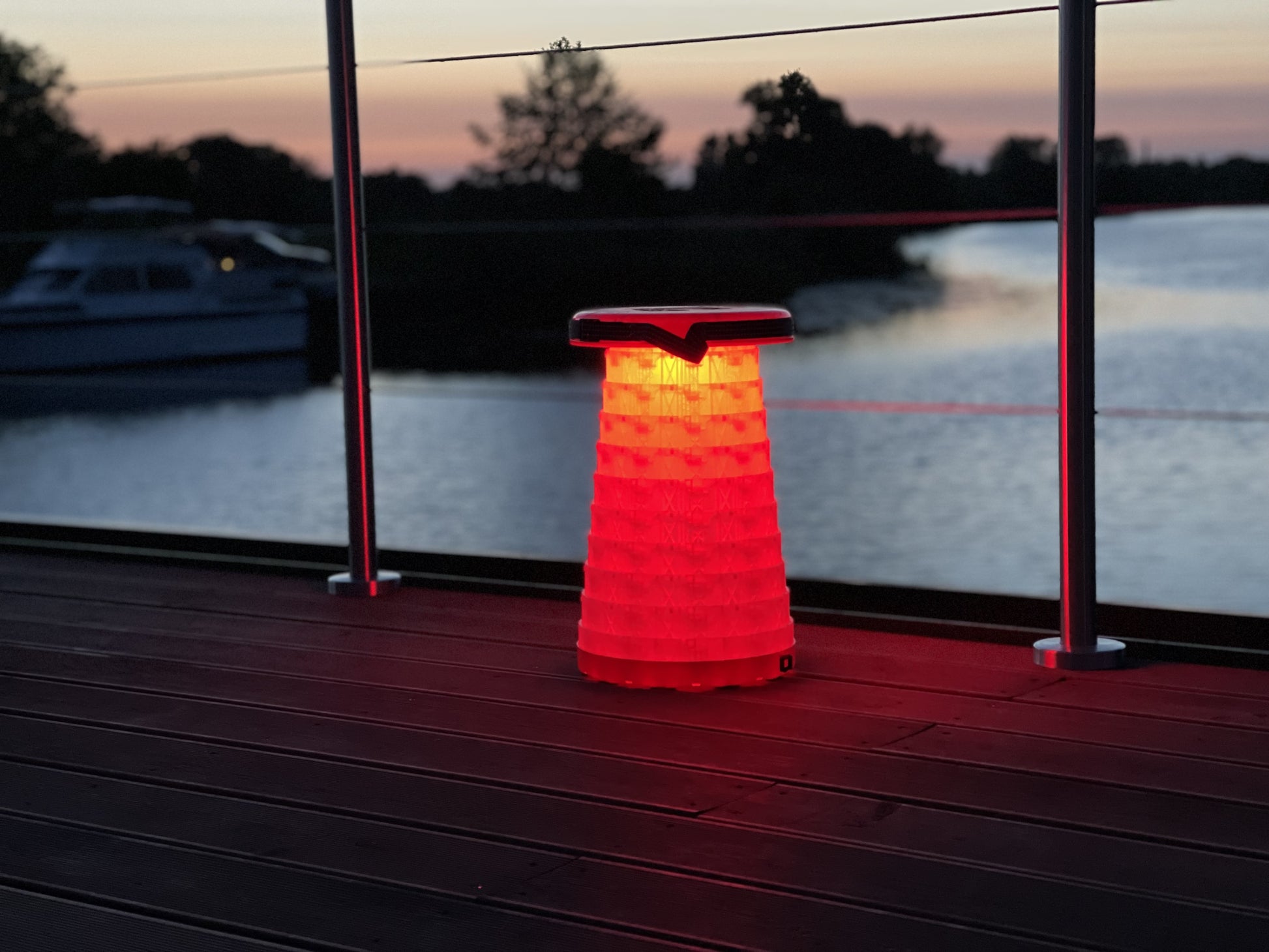 Wedo Hocker Sittoglow – Sitzhöhe 7–42 cm, 130 kg, Rot