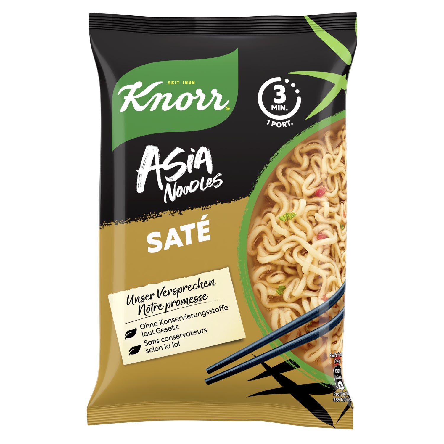 Knorr Asia Noodles Instant-Nudeln – Saté – 70 g