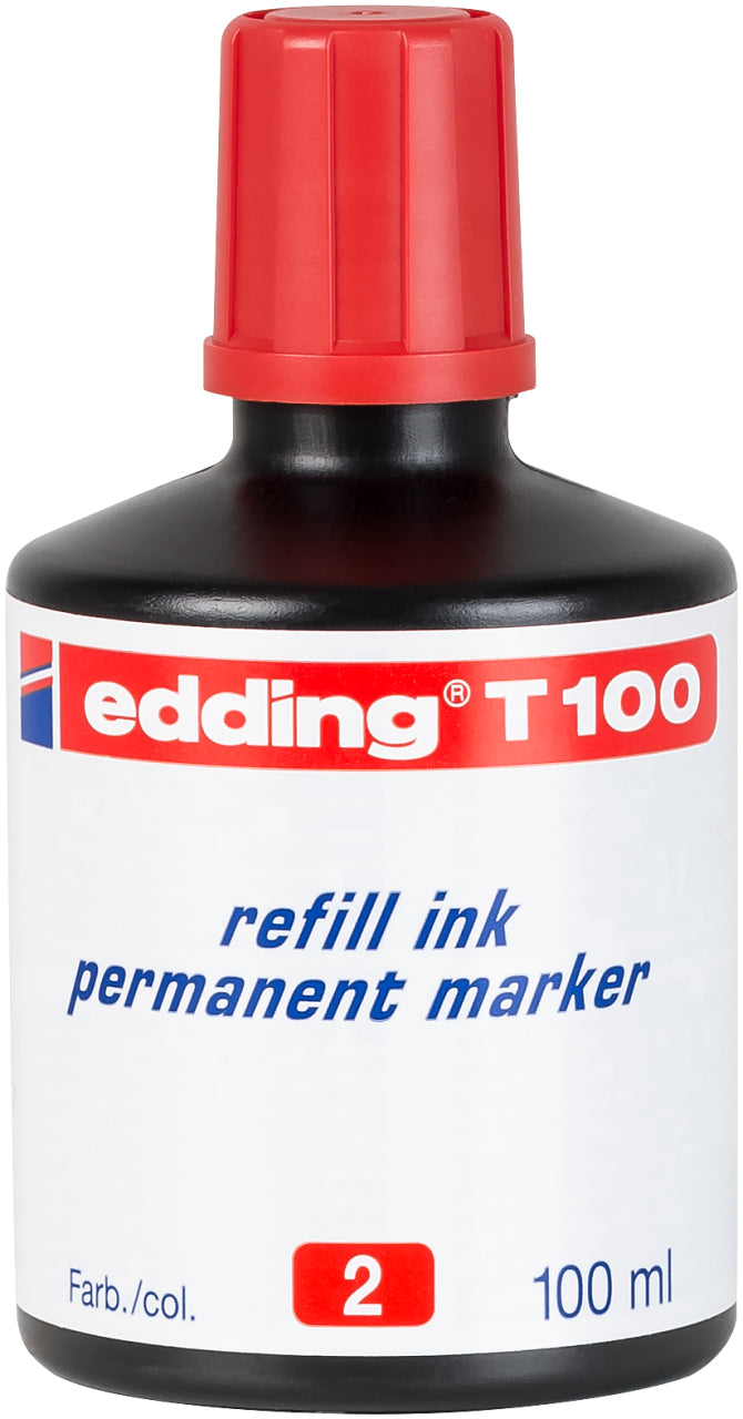 Edding Nachfülltinte für Permanent-Marker – Rot, 100 ml