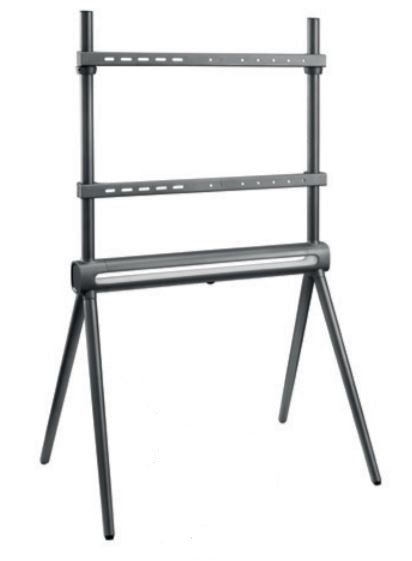 Hagor Bodenständer – 40–70" – VESA 200×200–600×400 – bis 40 kg, Diebstahlsicherung – Elia Studio Shine Grey