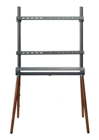 Hagor Bodenständer – 40–70" – VESA 200×200–600×400 – bis 40 kg, Diebstahlsicherung – Schwarz/Holz