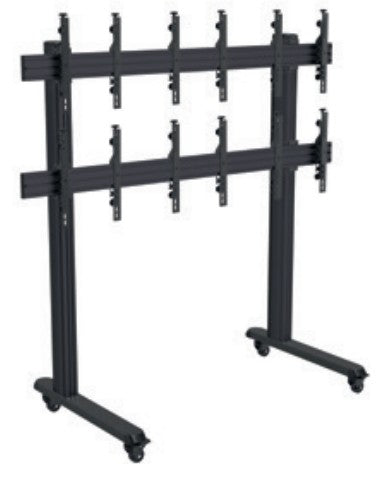 Hagor Videowandhalterung – 46–55" – VESA 75×75–400×400 – bis 240 kg, für 6 Displays – HA-VWT 3×2 Portrait
