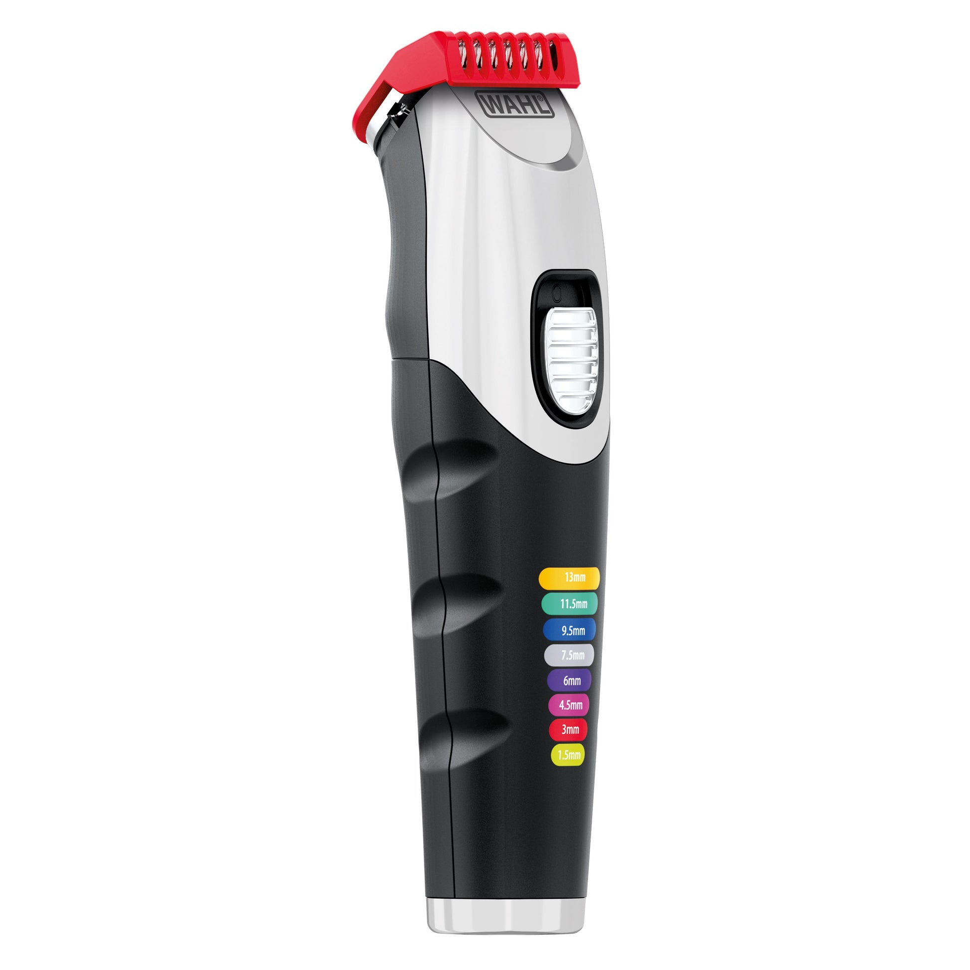 Wahl Barttrimmer Color Trim – Akkubetrieb, 240 min, 0,5–13 mm, 9 Stk, 3 cm Schnittbreite – Schwarz/Silber