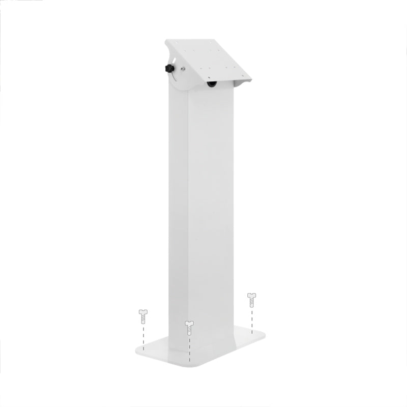 Hagor Bodenständer – Neigbar – 22–43" – VESA 75×75–200×200 – bis 12 kg, Höhenverstellbar – Weiss