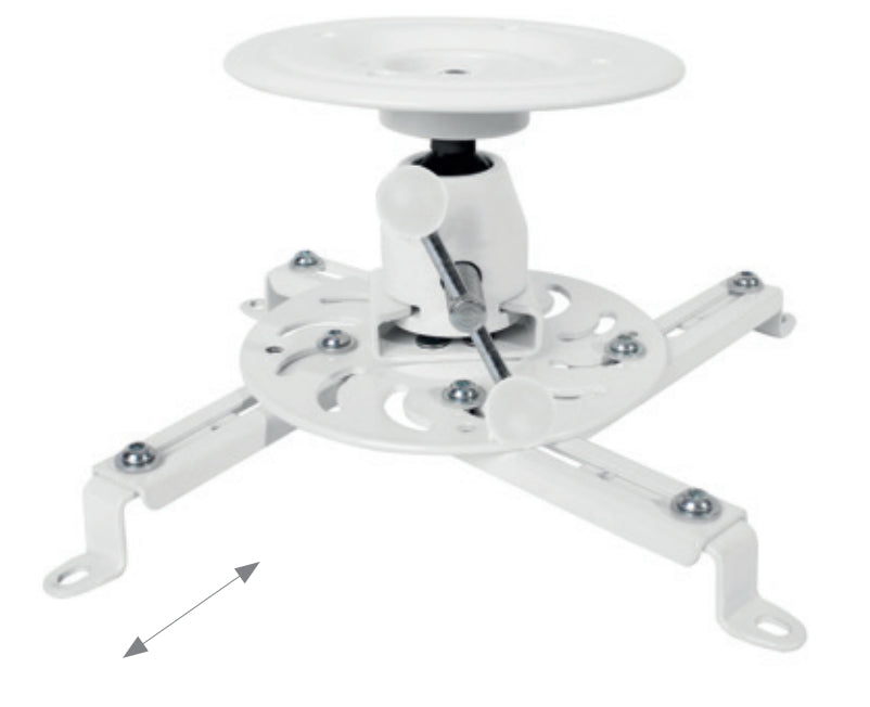 Hagor Beamfix II – Beamer Deckenhalterung, H 13,5 cm, 10 kg, schwenk-/neigbar, weiss