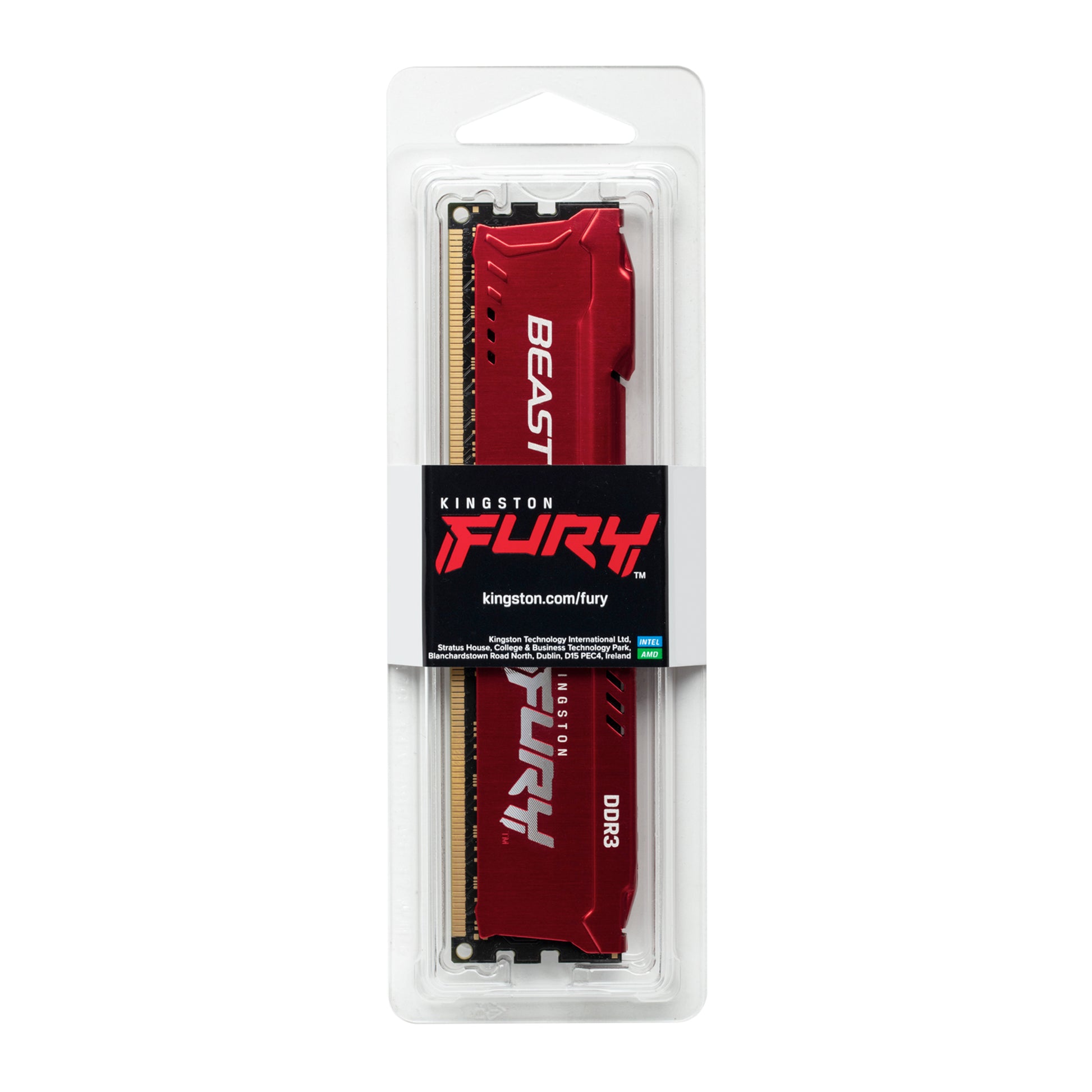 Kingston Technology Kingston FURY Beast – Arbeitsspeicher – 8 GB DDR3 1866 MHz CL10, 240-poliger DIMM, Rot