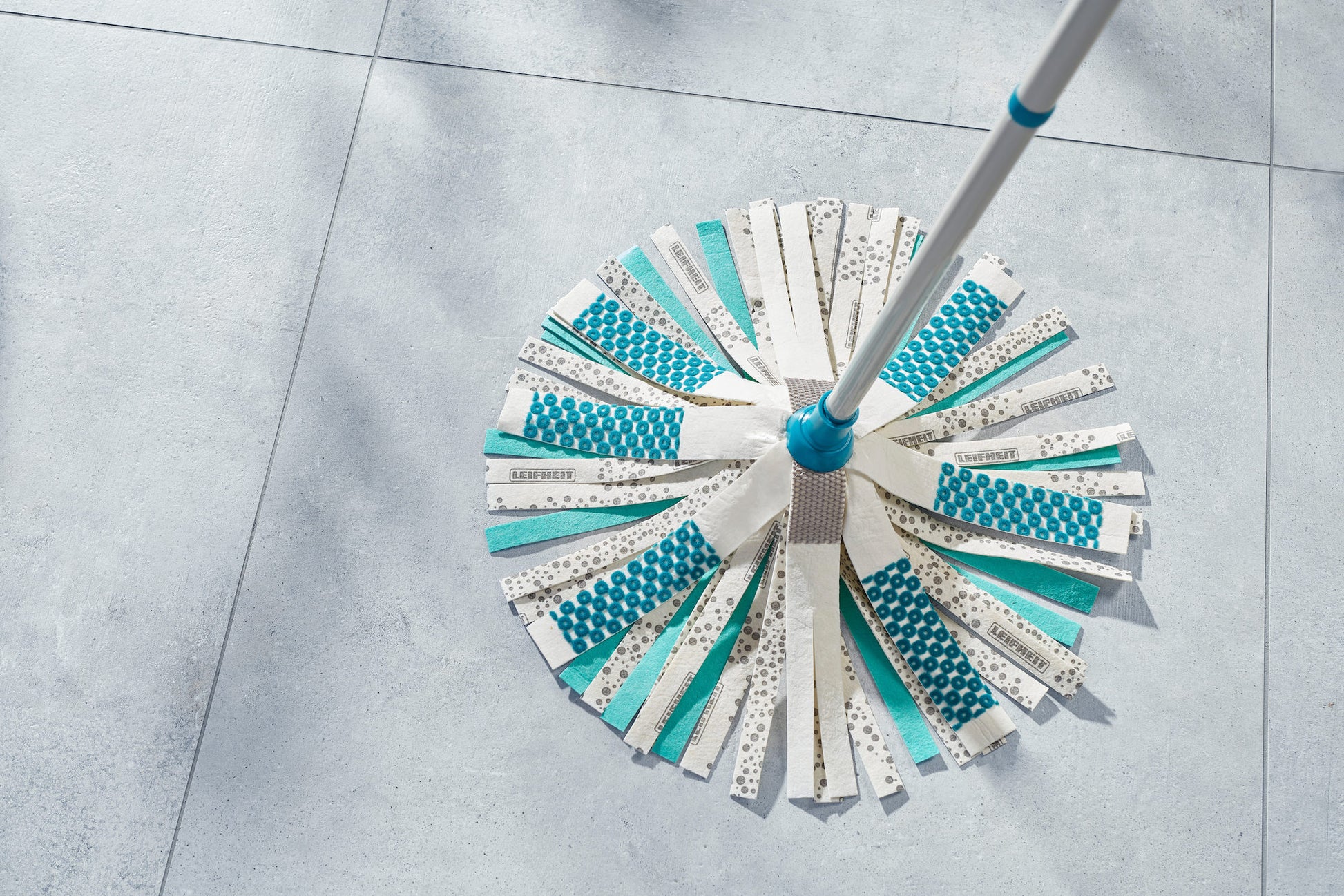 Leifheit Flachwischer Power Mop 3in1 – türkis – Mikrofaser/Viskose