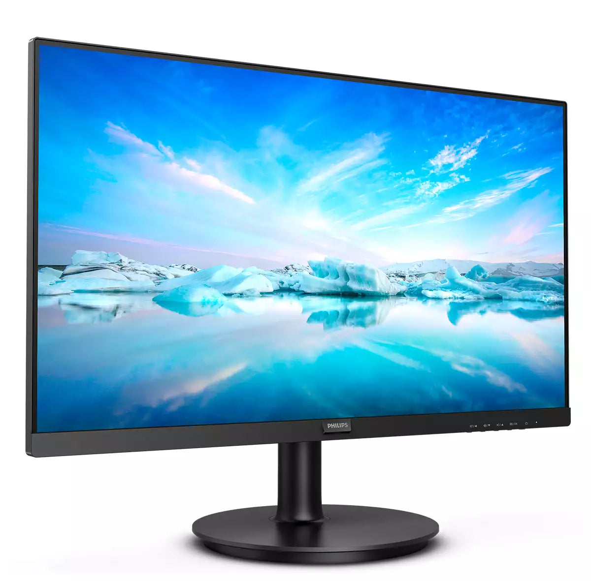 Philips 222V8LA/00 – Monitor, 21,5" 1920 × 1080 (Full HD), VA, 75 Hz, 250 cd/m², VESA 100 × 100, Schwarz