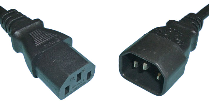 Diggelmann Netzkabel – IEC C14 zu IEC C13, 2,5 m, 10 A, Schwarz
